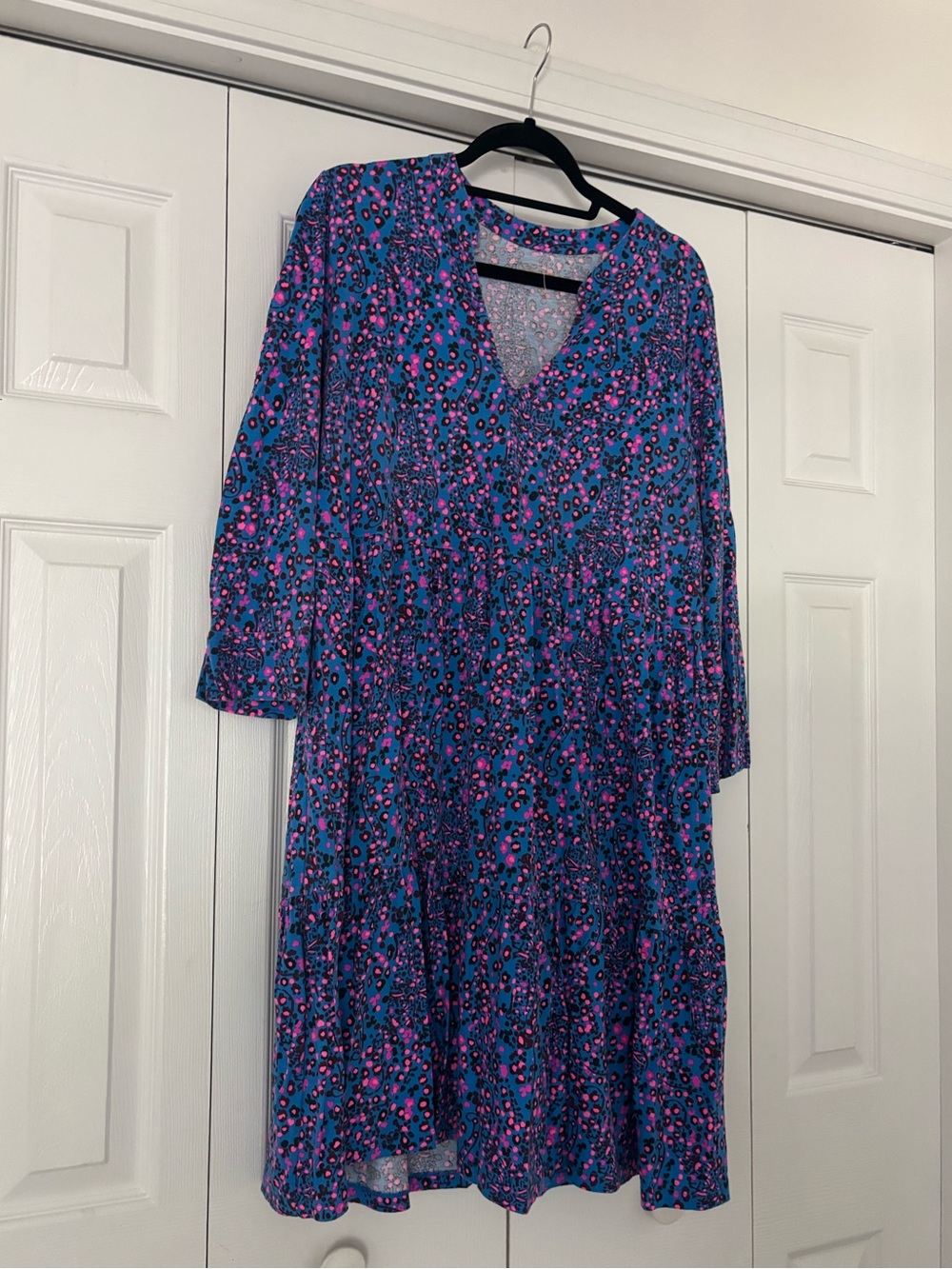 Lilly Pulitzer Alaina Dress featuring a tiered design and v-neckline